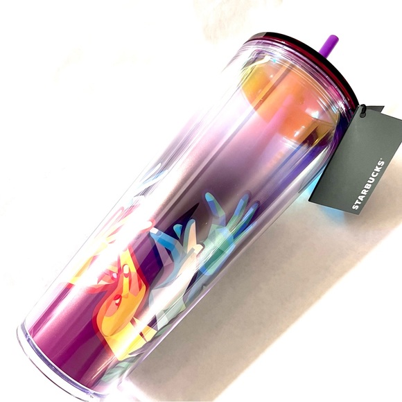 Starbucks 2023 Sign Language Cold Cup with Straw Purple 24oz - Picture 9 of 13